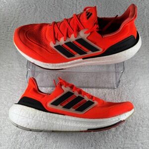 Adidas Men's Size 12 Ultraboost Light Solar Red Black White Running Shoes